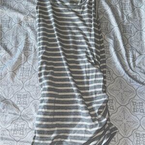 Gray Striped Women's Skirt